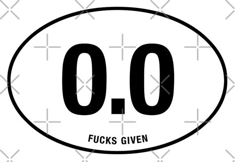 00 No Fucks Given Stickers By Cpinteractive Redbubble