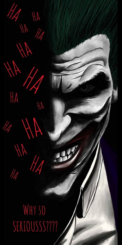 Joker Why So Serious Batman Best Villian Black Dark Knight Ha Ha