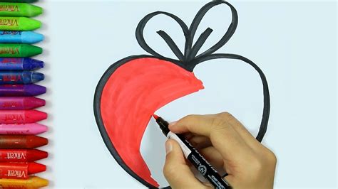 Los 10 consejos para colorear para principiantes ¿por qué los dibujos para colorear son tan populares? Pintura, Cómo dibujar manzana, Dibujos para colorear manzana, Pintura de manzana, Aprender a