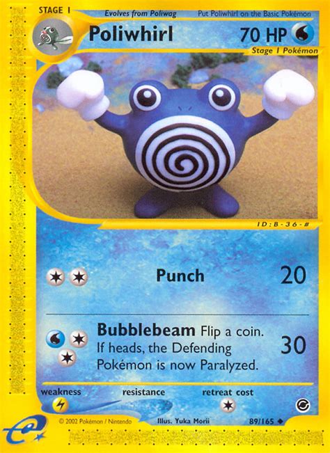 Maybe you would like to learn more about one of these? Poliwhirl 89/165 - Expedition Base Set - e-Card - Pokemon Trading Card Game - PokeMasters