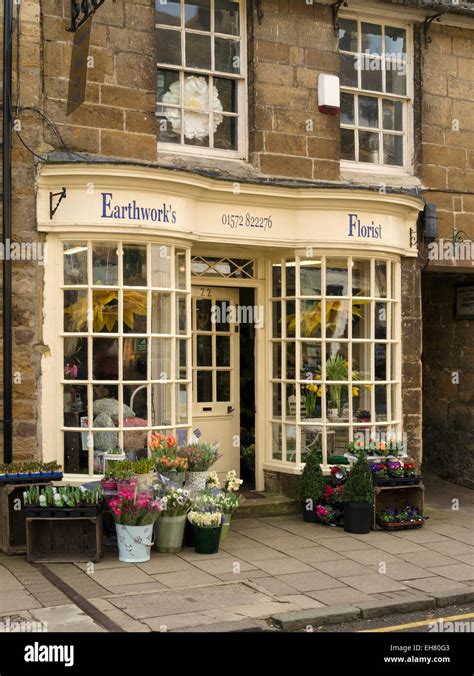 Traditional Old Florist Shop Front High Street East Uppingham