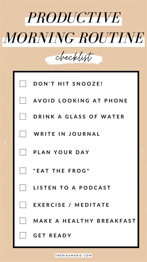 A Productive Morning Routine For Success Erika Marie Morning