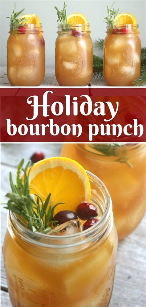 With bourbon, fresh juices, and with bourbon, fresh juices, and ginger ale, it goes down smoothly. Holiday Bourbon Punch - Daily Appetite