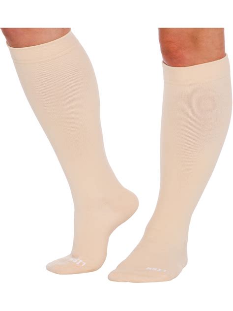 Plain Jane Wide Calf Compression Socks Graduated 15 25 Mmhg Knee High