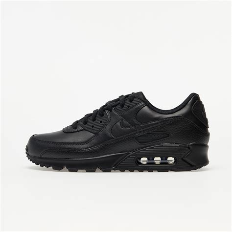 Mens Shoes Nike Air Max 90 Leather Black Black Black