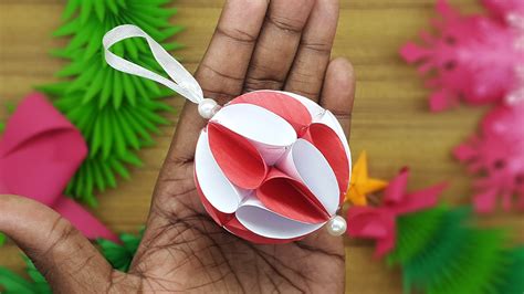 Colors Paper How To Make Paper Ball Ornaments For Christmas