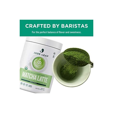 Jade Leaf Organic Matcha Latte Mix Cafe Style Sweetened Blend Sweet