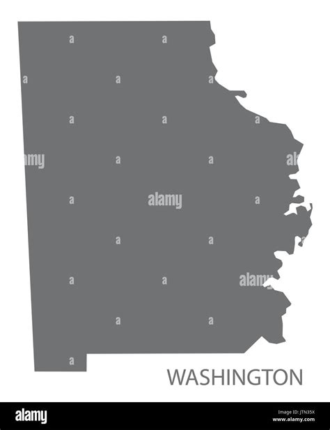 Washington County Map Of Alabama Usa Grey Illustration Silhouette Stock