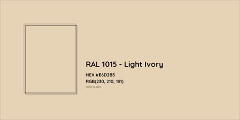About Ral Light Ivory Color Color Codes Similar Colors And
