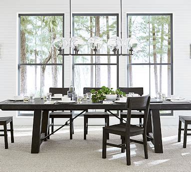 Find your individual concept and enjoy it! Benchwright Extending Dining Table, Blackened Oak ...