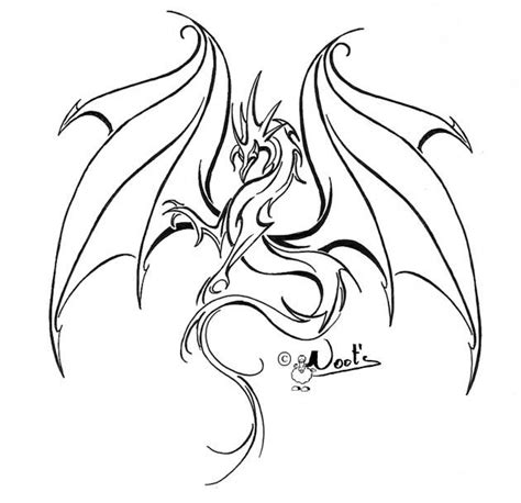 Lined Dragon Tattoo 1 By Noot On Deviantart