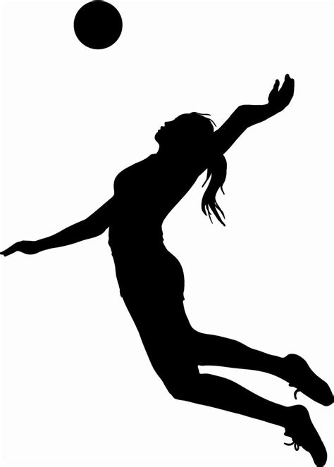 Volleyball Player Silhouette At Getdrawings Free Download