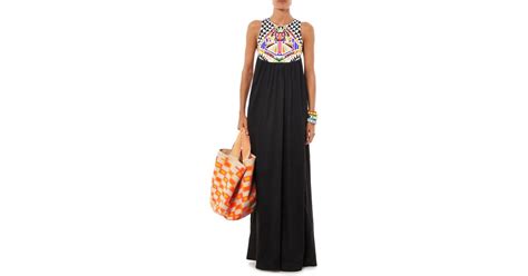 Mara Hoffman Cosmic Fountain Embroidered Maxi Dress In Black Lyst