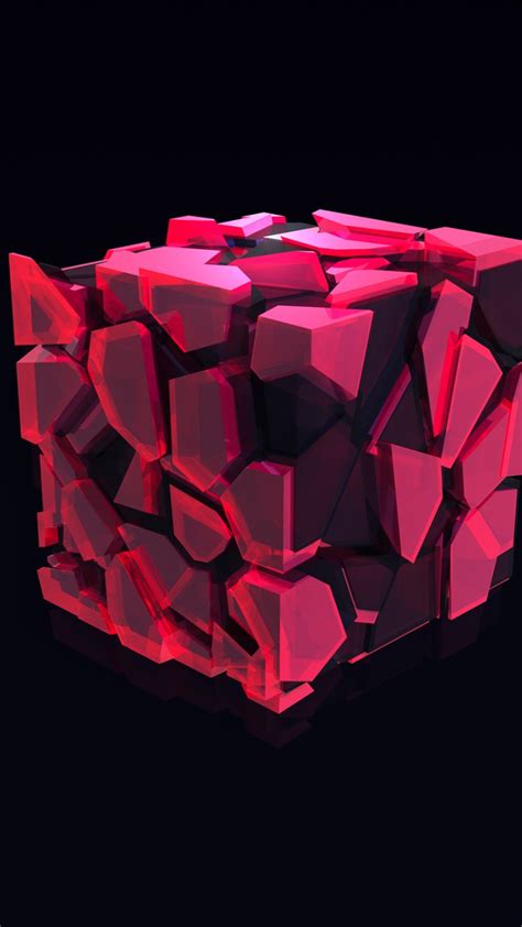Download and share awesome cool background hd mobile phone wallpapers. Wallpaper cube, 3D, pink, HD, Abstract #16361