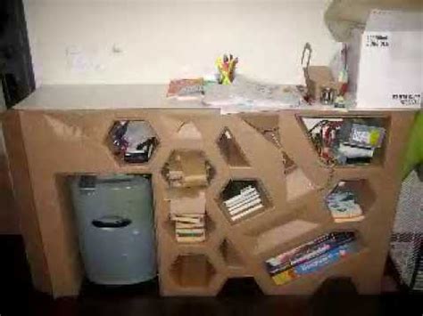 Finally, paint and varnish it. Build a cardboard shelf - YouTube