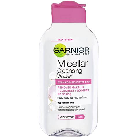 Simply pour some of the magical solution onto a cotton round and swipe it across your face to be mesmerized by how well it works. Garnier Skin Naturals Micellar Cleansing Water 125ml ...