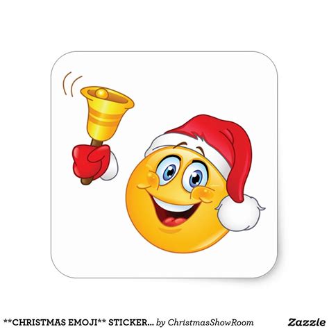 Christmas Emoji Stickers Says Merry Christmas Zazzle Christmas