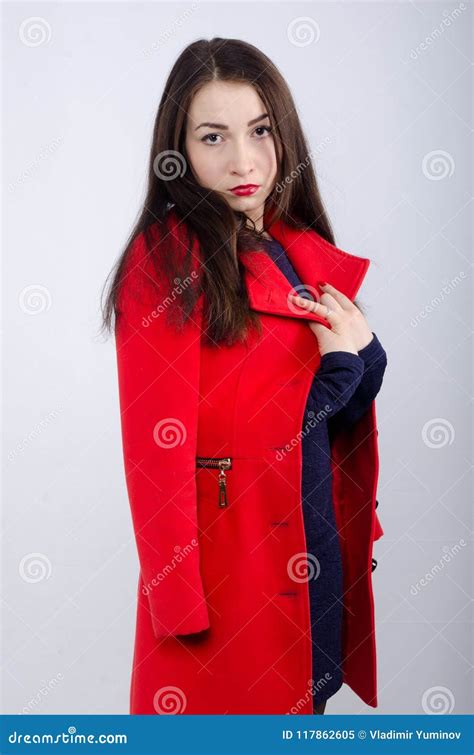 Young Beautiful Girl In Coat Stock Image Image Of Dress Face 117862605