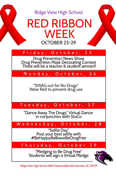 Red Ribbon Week Flyer Design Template At The View Daily