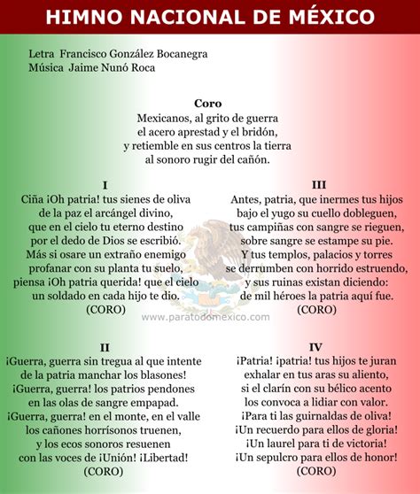 El himno de méxico fue creado gracias a un concurso convocado para conmemorar los 25. Himno_nacional_de_mexico.png (688×810) | Himno nacional ...