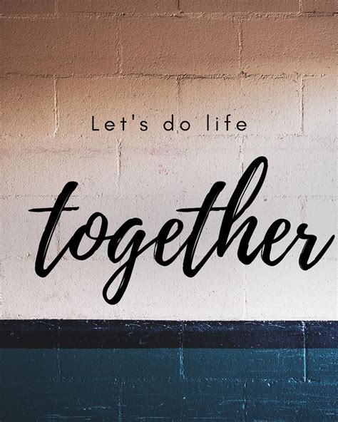 Lets Do Life Together Life Quotes Wall Art Home Etsy