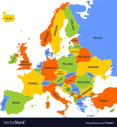 Map Of Europe With Names Of Sovereign Countries Ministates And Kosovo