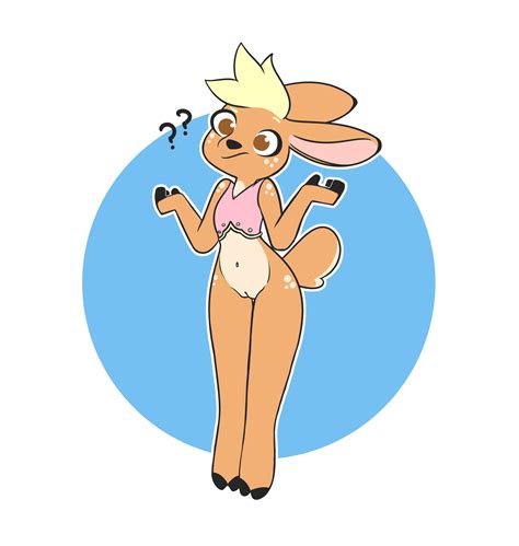 Rule 34 Blonde Hair Bottomless Caffeinerabbit Cervid Clothed Clothing