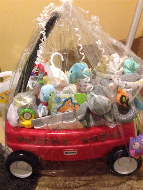 When a baby has that first haircut, most parents keep a lock of hair, while others keep a baby's first shoe. Gender neutral welcome wagon for baby shower! | Gender ...
