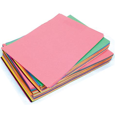 Sugar Paper A3 Assorted Coloured Pages Pack Of 50 Sheets A3 Size