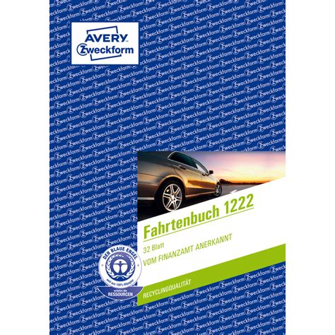 Das avery zweckform formularbuch 223 ist zweckmäßig. AVERY Zweckform Formularbuch "Fahrtenbuch", A5, 32 Blatt ...