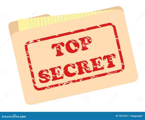 Top Secret File Stock Vector Illustration Of Text Secret 7037461