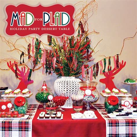 Ice cream party, ice cream decorations, ice cream birthday, ice cream letters, 1st birthday, ice cream. "Mad for Plaid" Christmas Dessert Table // Hostess with ...