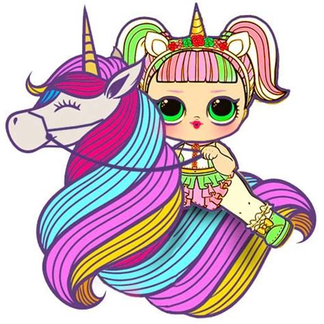 Картинки по запросу Lol Doll Unicorn Coloring Book App Colouring Pages