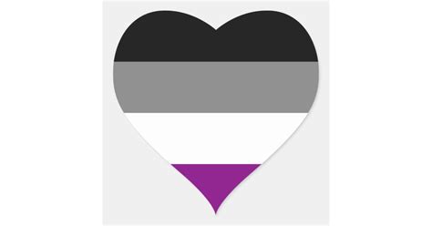 Asexual Flag Heart Stickers Zazzle