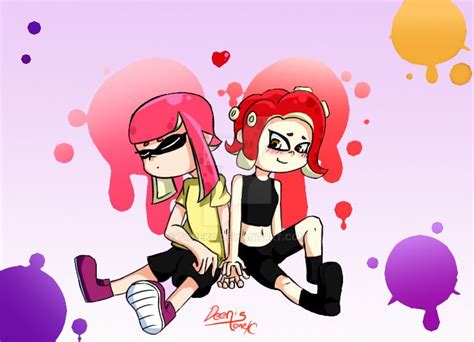 Inkling X Octoling By Tonekc On Deviantart