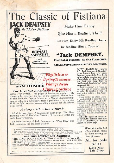 Boxing News Clipping 1742 Young Stribling Jack Dempsey