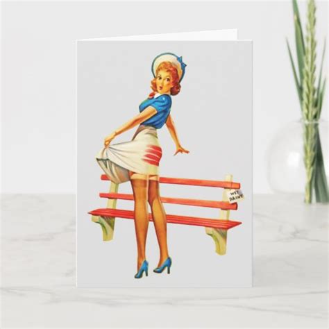 Birthday Spanking Card For Her Pinup Girl
