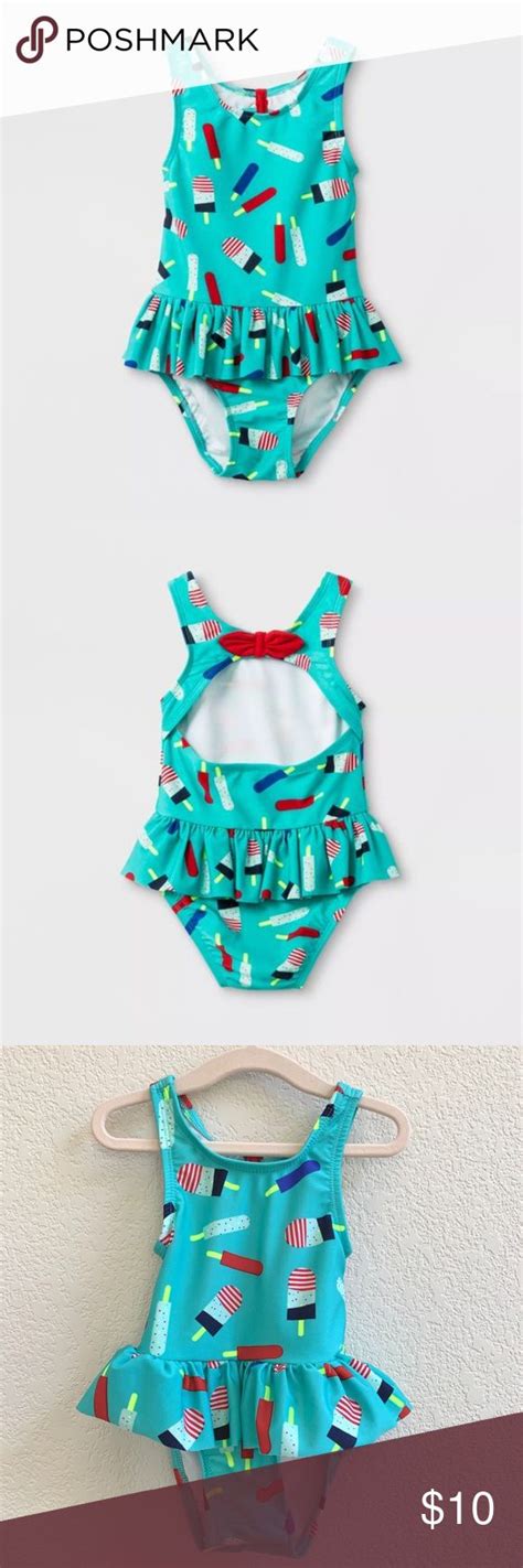 Skirted One Piece Swimsuit Cat And Jack Aqua 9m
