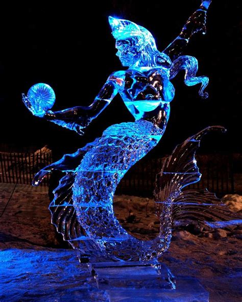 Ice Carved Mermaid Ijssculpturen Sculpturen Zeemeerminnen