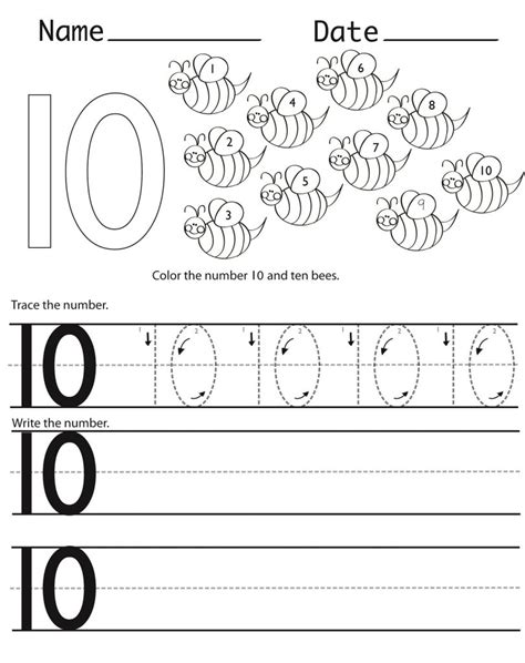 Tracing Numbers Learning Printable