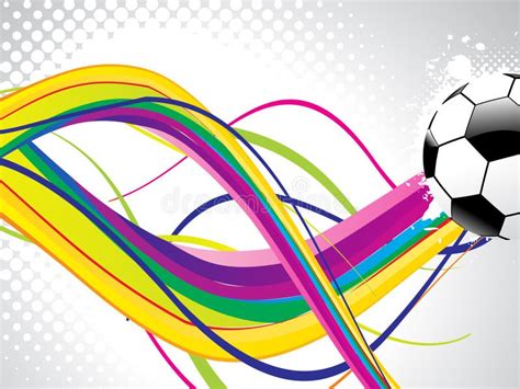 Abstract Football Background With Magical Wave Stock Vector