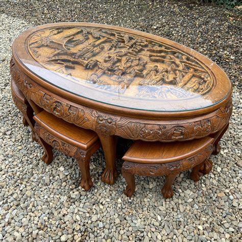 Chinese Coffee Table With 6 Stools Coffee Table Side Table Stool 7