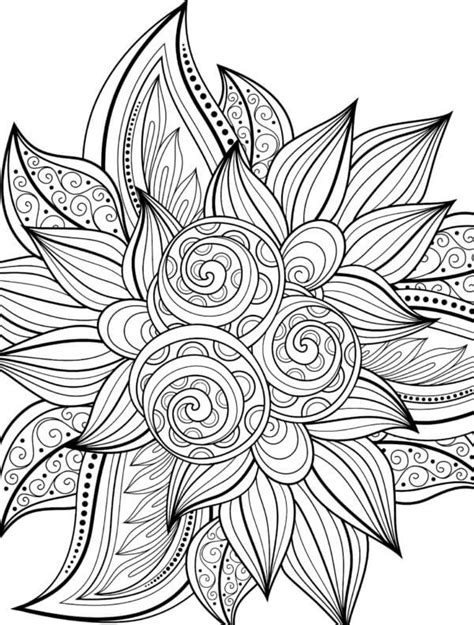 Fise de Colorat cu Mandala De Flori Descărcați imprimați sau colorați online gratuit