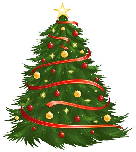 Christmas Tree Clip Art Large Size Transparent Decorated