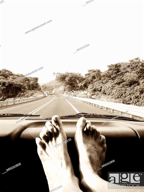 Feet On Car Dashboard Stock Photo Picture And Royalty Free Image Pic