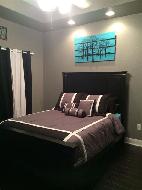 See more ideas about teal accents, teal kitchen, teal cabinets. Grey bedroom black furniture teal accents | Bedroom ...