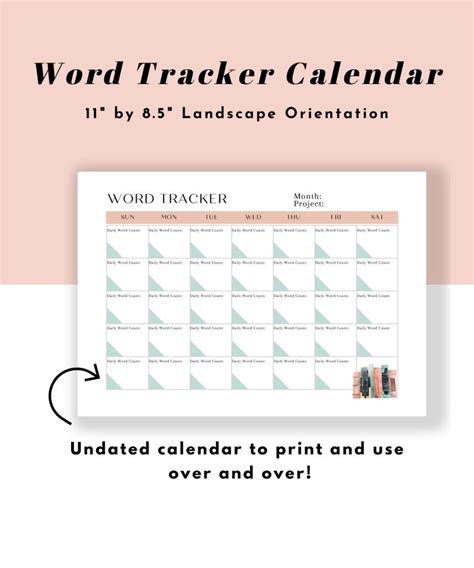 Writers Word Count Tracker Planner Weekly Monthly Pdf Etsy Study