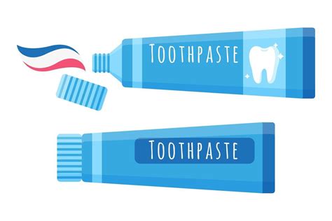 vector cartoon illustration of toothpaste for oral care isolated on white background 2304612