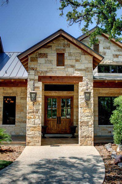 Austin Stone Entry Hill Country Homes Country Home Exteriors Stone