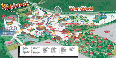 Amusement Park Map Key